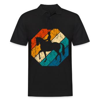 Dressage Cavalier de dressage Cheval d’équitation - Polo Homme - noir - Devant - Kai (181cm)