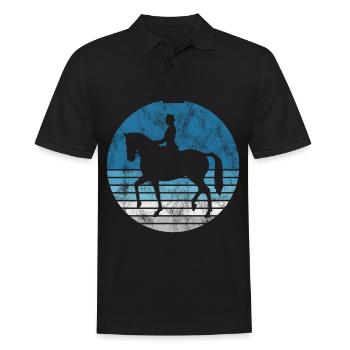 Dressage Cavalier de dressage Cheval d’équitation - Polo Homme - noir - Devant - Kai (181cm)
