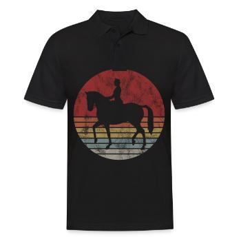 Dressage Cavalier de dressage Cheval d’équitation - Polo Homme - noir - Devant - Kai (181cm)