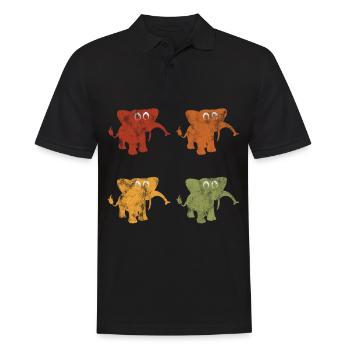 Eléphant éléphant pour enfants - Polo Homme - noir - Devant - Kai (181cm)