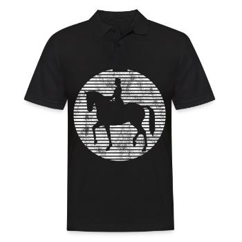 Dressage Cavalier de dressage Cheval d’équitation - Polo Homme - noir - Devant - Kai (181cm)