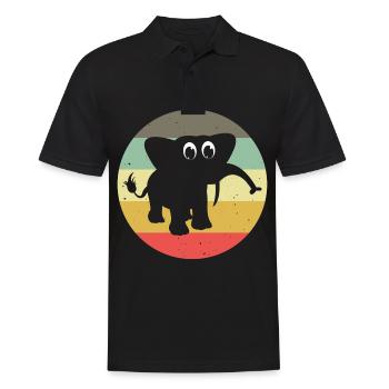 Eléphant éléphant pour enfants - Polo Homme - noir - Devant - Kai (181cm)