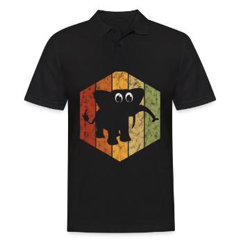 Eléphant éléphant pour enfants - Polo Homme - noir - Devant - Kai (181cm)