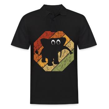 Eléphant éléphant pour enfants - Polo Homme - noir - Devant - Kai (181cm)