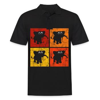Eléphant éléphant pour enfants - Polo Homme - noir - Devant - Kai (181cm)