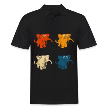 Eléphant éléphant pour enfants - Polo Homme - noir - Devant - Kai (181cm)