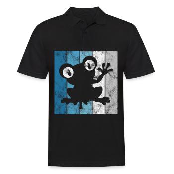 Frog Frogs Gift for Kids Funny Funny - Men's Polo Shirt - black - Front - Kai (181cm)