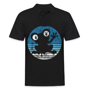 Frog Frogs Gift for Kids Funny Funny - Men's Polo Shirt - black - Front - Kai (181cm)