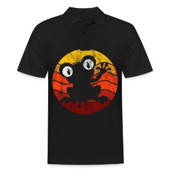 Frosch Frösche Geschenk für Kinder Lustig Witzig - Männer Poloshirt - Schwarz - Vorne - Kai (181cm)