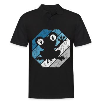 Frog Frogs Gift for Kids Funny Funny - Men's Polo Shirt - black - Front - Kai (181cm)