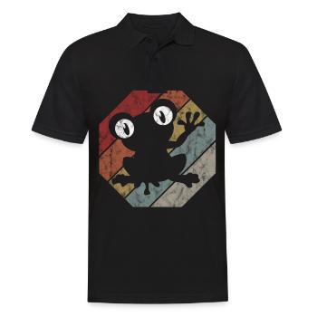 Frog Frogs Gift for Kids Funny Funny - Men's Polo Shirt - black - Front - Kai (181cm)
