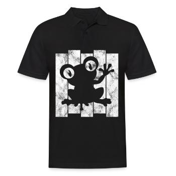 Frog Frogs Gift for Kids Funny Funny - Men's Polo Shirt - black - Front - Kai (181cm)