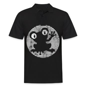 Frog Frogs Gift for Kids Funny Funny - Men's Polo Shirt - black - Front - Kai (181cm)