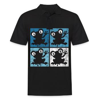 Frog Frogs Gift for Kids Funny Funny - Men's Polo Shirt - black - Front - Kai (181cm)