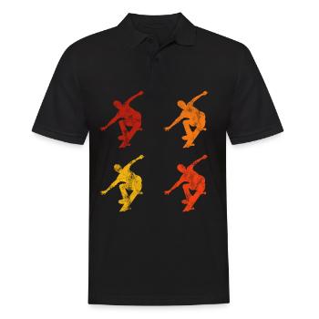 Skateboarder Skateboard Skater Skate Skateing - Polo Homme - noir - Devant - Kai (181cm)