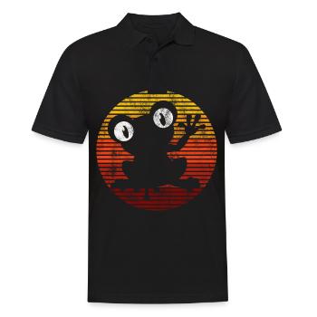 Frog Frogs Gift for Kids Funny Funny - Men's Polo Shirt - black - Front - Kai (181cm)