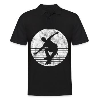 Skateboarder Skateboard Skater Skate Skateing - Men's Polo Shirt - black - Front - Kai (181cm)