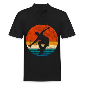 Skateboarder Skateboard Skater Skate Skateing - Men's Polo Shirt - black - Front - Kai (181cm)