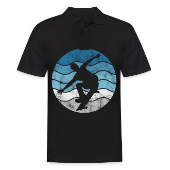 Skateboarder Skateboard Skater Skate Skateing - Men's Polo Shirt - black - Front - Kai (181cm)