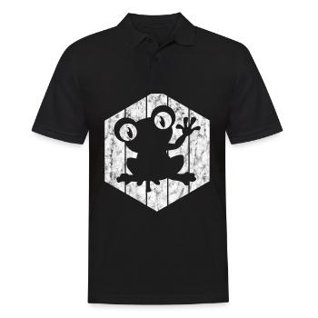 Frog Frogs Gift for Kids Funny Funny - Men's Polo Shirt - black - Front - Kai (181cm)
