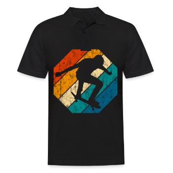 Skateboarder Skateboard Skater Skate Skateing - Polo Homme - noir - Devant - Kai (181cm)