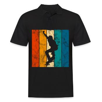 Skateboarder Skateboard Skater Skate Skateing - Polo Homme - noir - Devant - Kai (181cm)