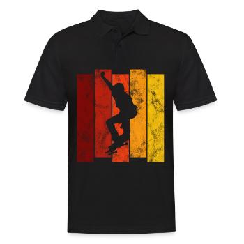 Skateboarder Skateboard Skater Skate Skateing - Men's Polo Shirt - black - Front - Kai (181cm)