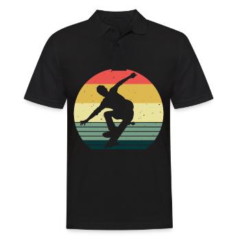 Skateboarder Skateboard Skater Skate Skateing - Polo Homme - noir - Devant - Kai (181cm)