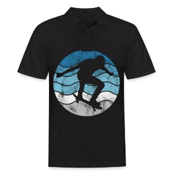 Skateboarder Skateboard Skater Skate Skateing - Polo Homme - noir - Devant - Kai (181cm)