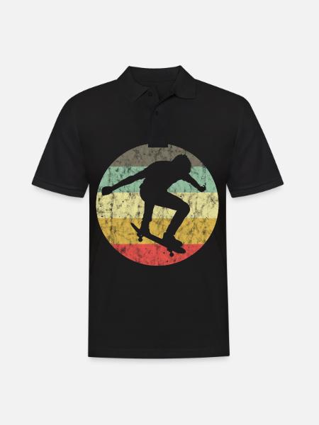 Skateboarder Skateboard Skater Skate Skateing - Männer Poloshirt - Schwarz