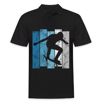 Skateboarder Skateboard Skater Skate Skateing - Polo Homme - noir - Devant - Kai (181cm)