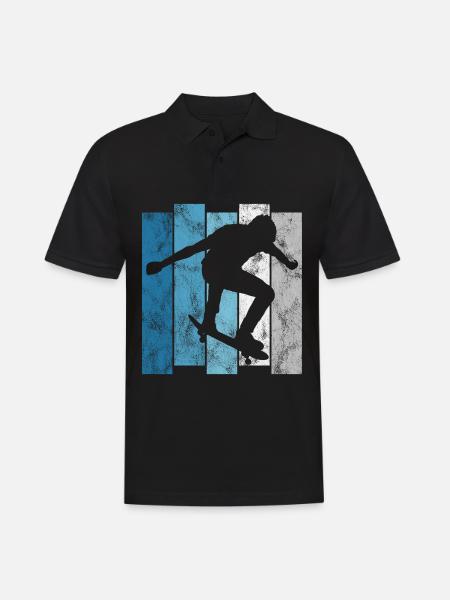 Skateboarder Skateboard Skater Skate Skateing - Men's Polo Shirt - black