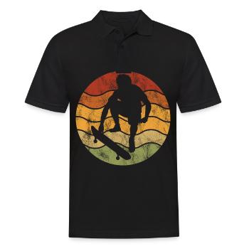 Skateboarder Skateboard Skater Skate Skateing - Polo Homme - noir - Devant - Kai (181cm)