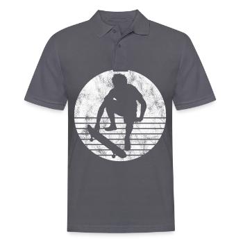 Skateboarder Skateboard Skater Skate Skateing - Polo Homme - charbon - Devant - Nico (186cm)