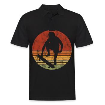 Skateboarder Skateboard Skater Skate Skateing - Polo Homme - noir - Devant - Kai (181cm)