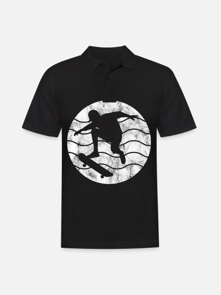Skateboarder Skateboard Skater Skate Skateing - Men's Polo Shirt - black