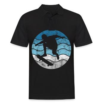 Skateboarder Skateboard Skater Skate Skateing - Polo Homme - noir - Devant - Kai (181cm)