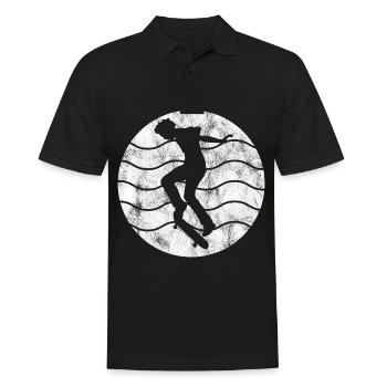 Skateboarder Skateboard Skater Skate Skateing - Men's Polo Shirt - black - Front - Kai (181cm)