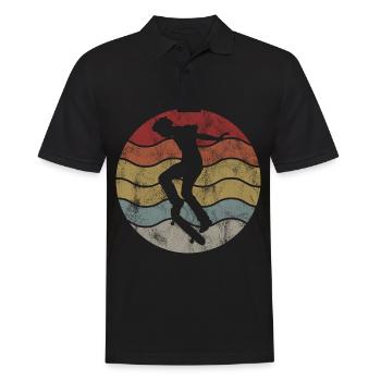 Skateboarder Skateboard Skater Skate Skateing - Men's Polo Shirt - black - Front - Kai (181cm)