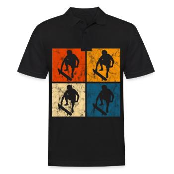 Skateboarder Skateboard Skater Skate Skateing - Polo Homme - noir - Devant - Kai (181cm)