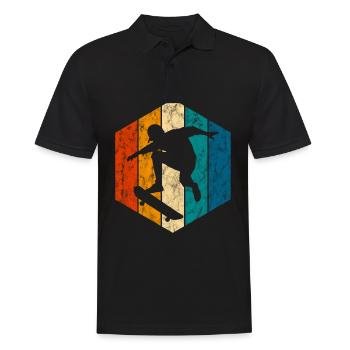 Skateboard Skateboarder Skater Skate Skateing - Men's Polo Shirt - black - Front - Kai (181cm)