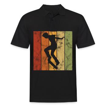 Skateboard Skateboarder Skater Skate Skateing - Men's Polo Shirt - black - Front - Kai (181cm)