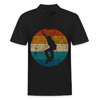 Skateboard Skateboarder Skater Skate Skateing - Men's Polo Shirt - black - Front - Kai (181cm)