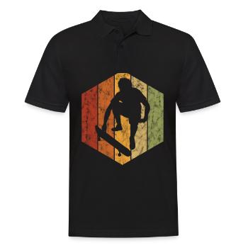 Planche à roulettes Skateur Skateur Skateur Skater Skate Skating - Polo Homme - noir - Devant - Kai (181cm)