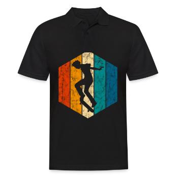 Skateboard Skateboarder Skater Skate Skateing - Men's Polo Shirt - black - Front - Kai (181cm)