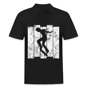 Skateboard Skateboarder Skater Skate Skateing - Men's Polo Shirt - black - Front - Kai (181cm)