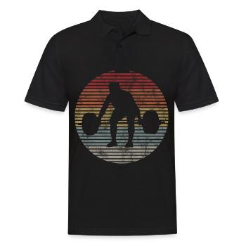 Musculation Bodybuilder GYM Fitnessstudio Retro - Polo Homme - noir - Devant - Kai (181cm)