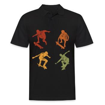 Skateboard Skateboarder Skater Skate Skateing - Polo Homme - noir - Devant - Kai (181cm)