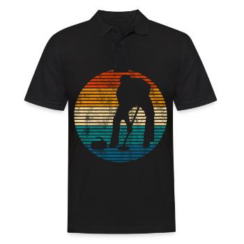Ice Curling Curler Curling Retro Gift - Men's Polo Shirt - black - Front - Kai (181cm)