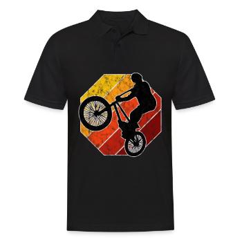 BMX Vélo Vélo Rétro Cadeau Vélo Motocross - Polo Homme - noir - Devant - Kai (181cm)